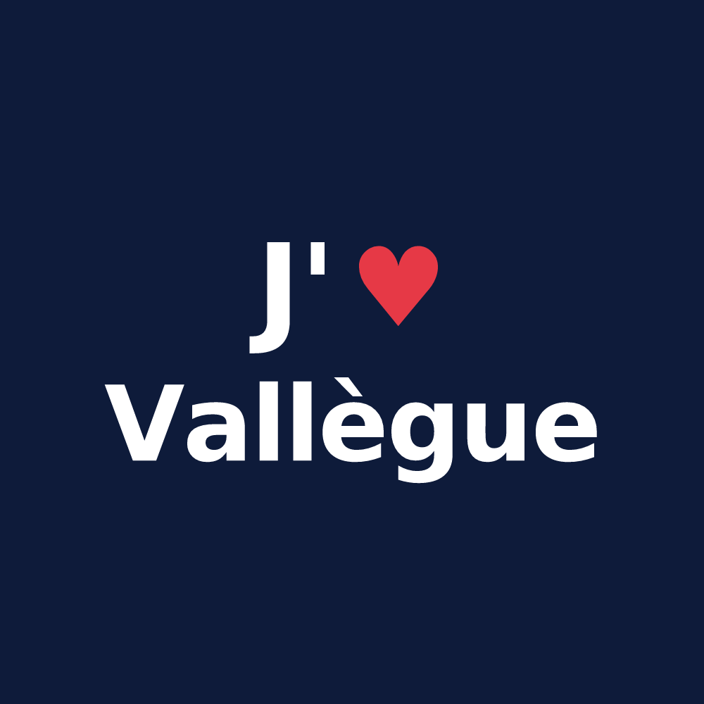 T-shirt personnalisé Vallègue — design J'aime Vallègue