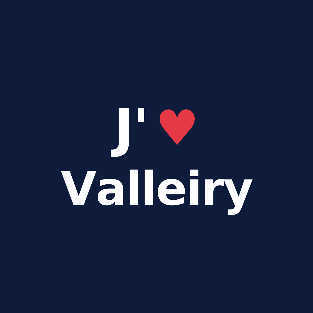 T-shirt personnalisé Valleiry — design J'aime Valleiry