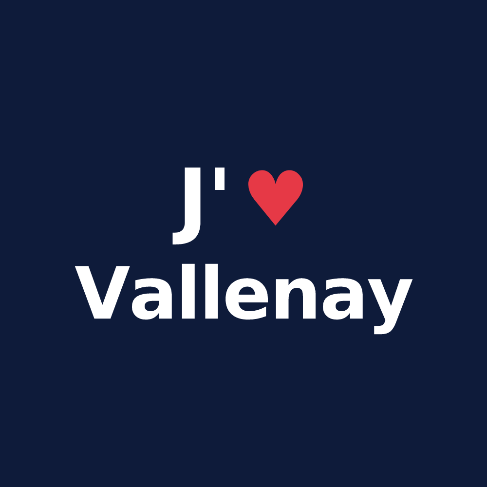 T-shirt personnalisé Vallenay — design J'aime Vallenay