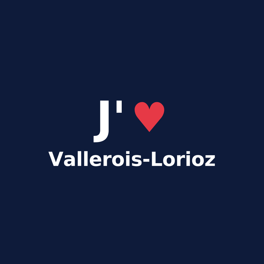 T-shirt personnalisé Vallerois-Lorioz — design J'aime Vallerois-Lorioz
