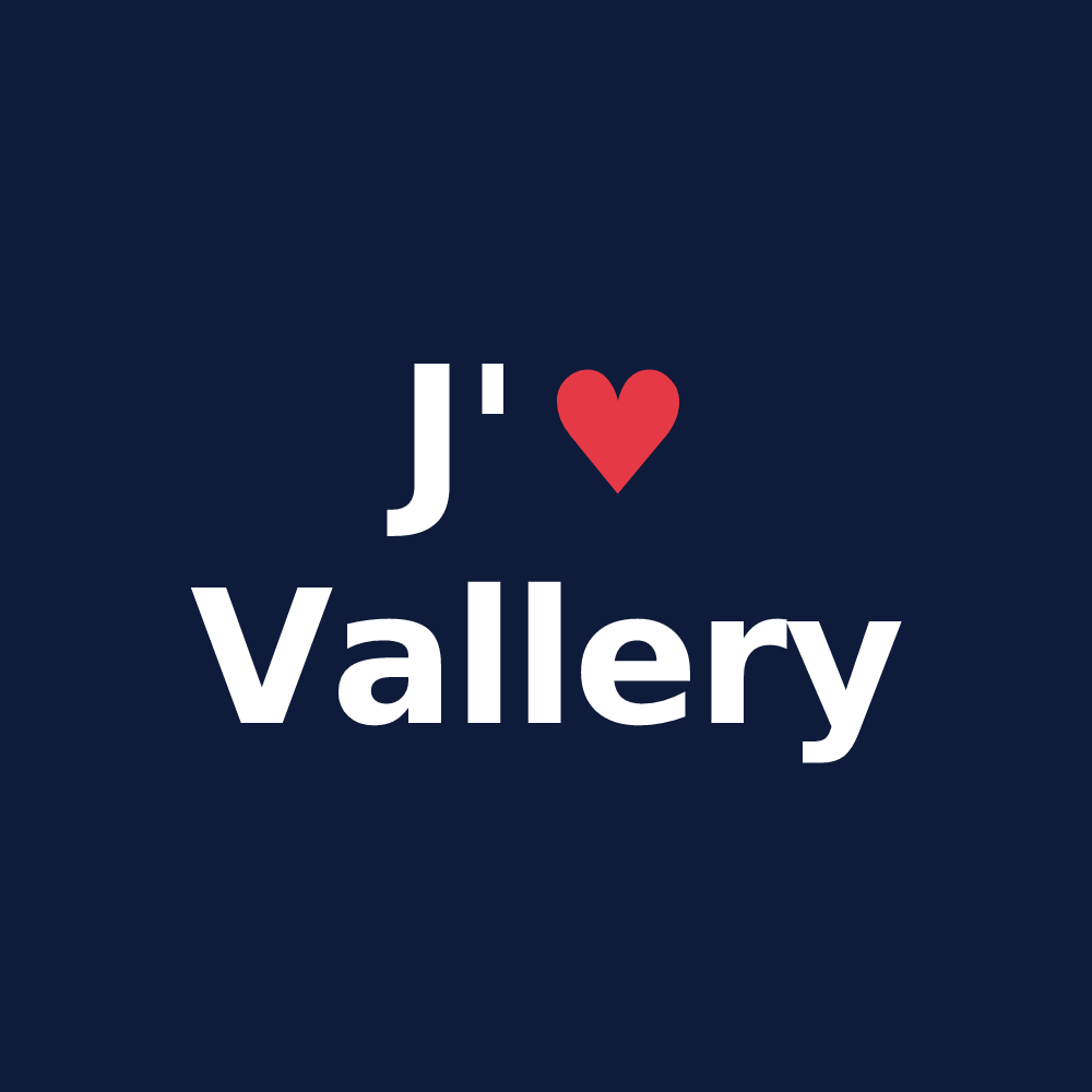 T-shirt personnalisé Vallery — design J'aime Vallery