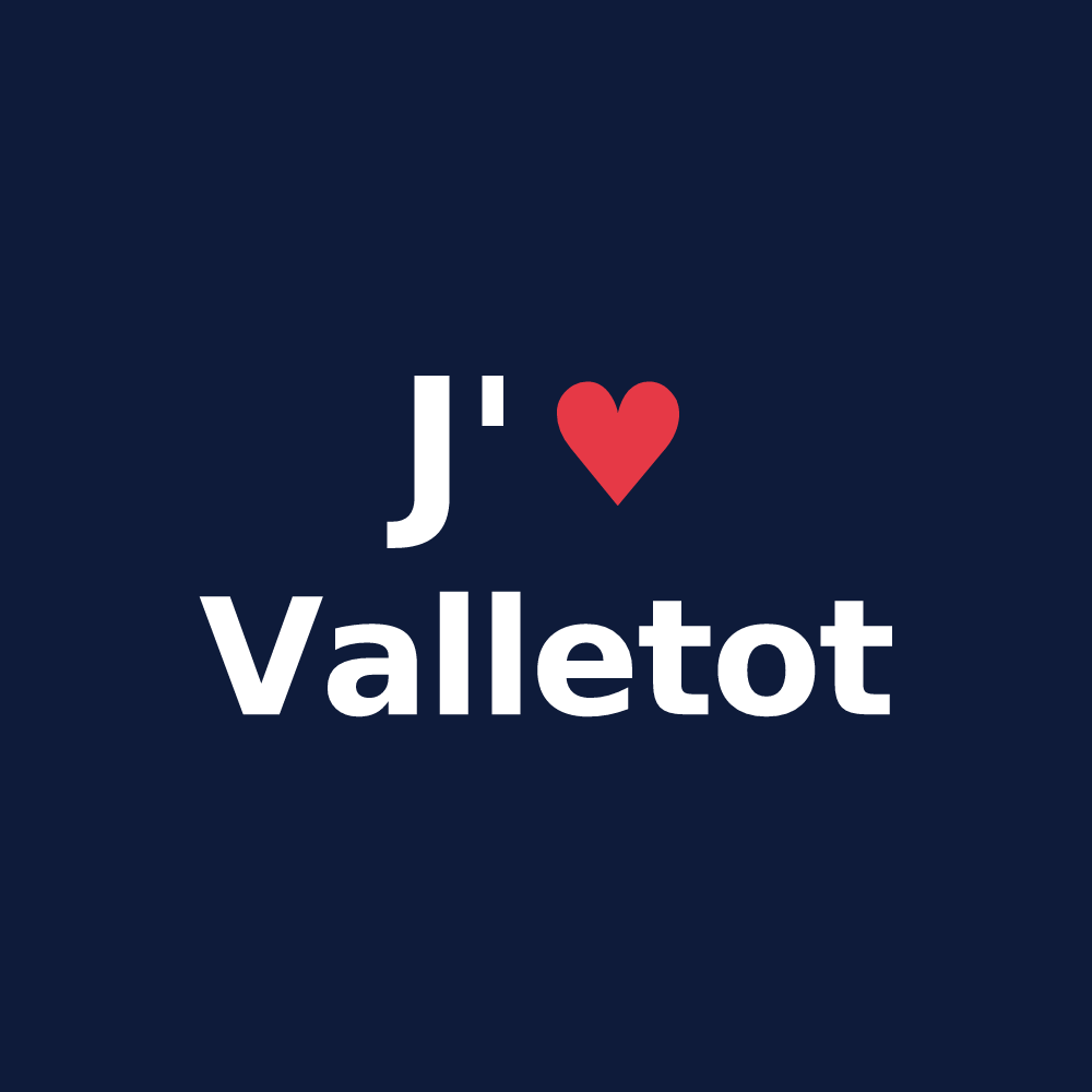 T-shirt personnalisé Valletot — design J'aime Valletot