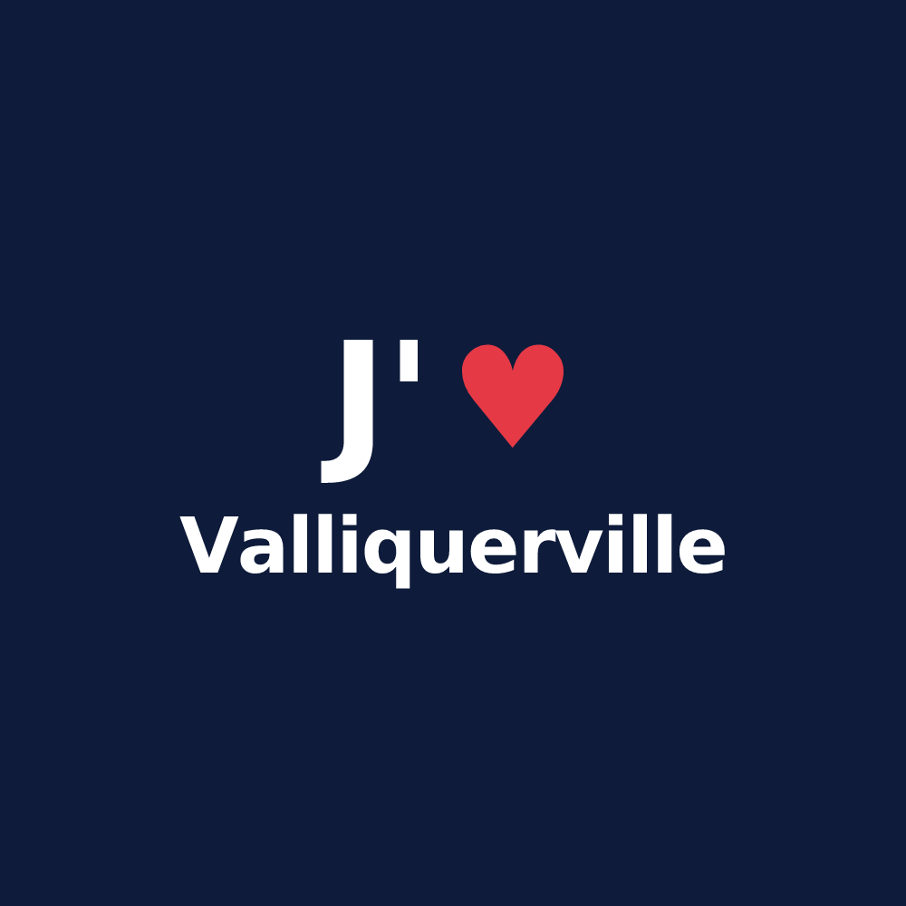 T-shirt personnalisé Valliquerville — design J'aime Valliquerville