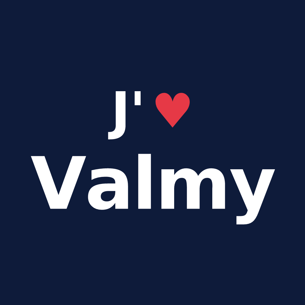 T-shirt personnalisé Valmy — design J'aime Valmy