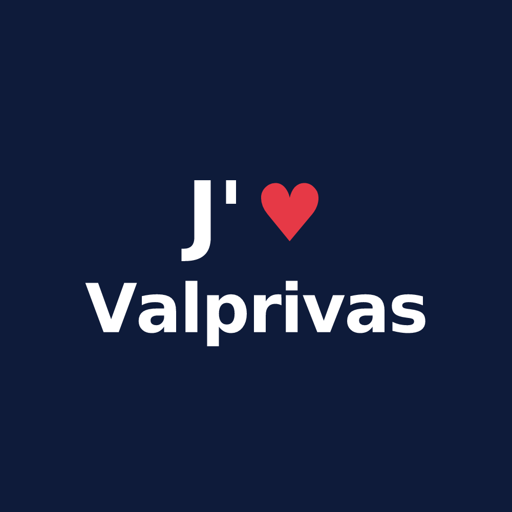 T-shirt personnalisé Valprivas — design J'aime Valprivas