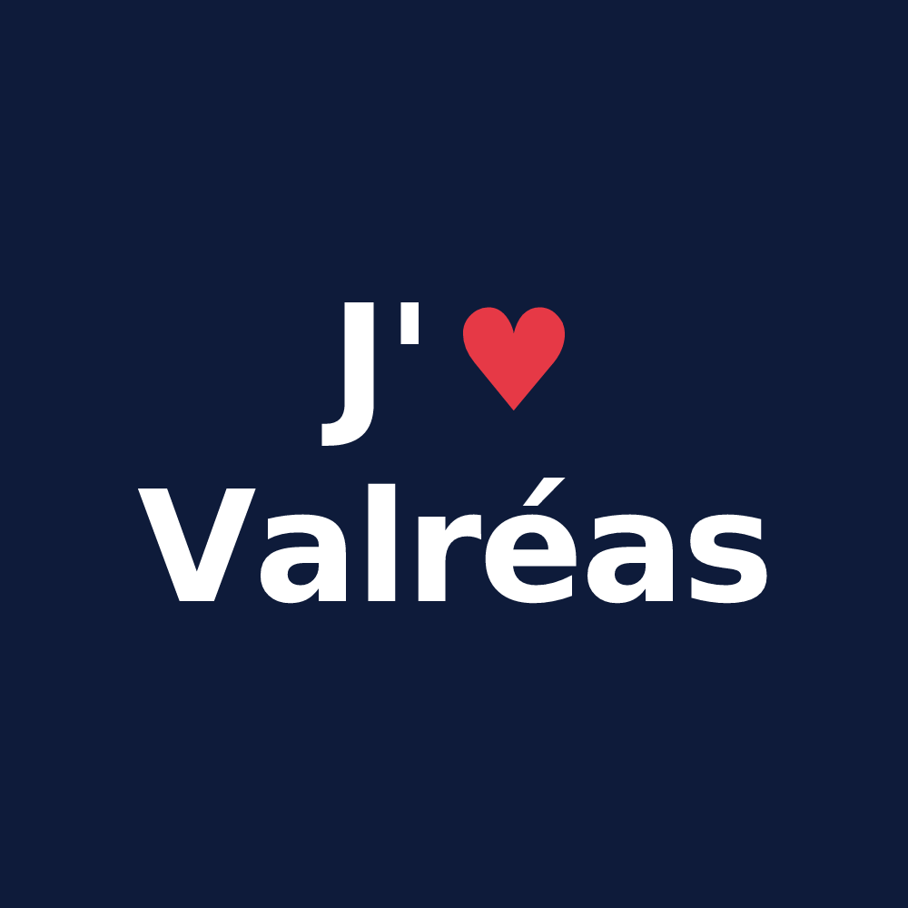 T-shirt personnalisé Valréas — design J'aime Valréas