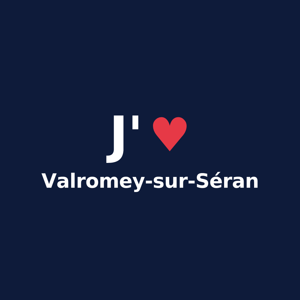 T-shirt personnalisé Valromey-sur-Séran — design J'aime Valromey-sur-Séran