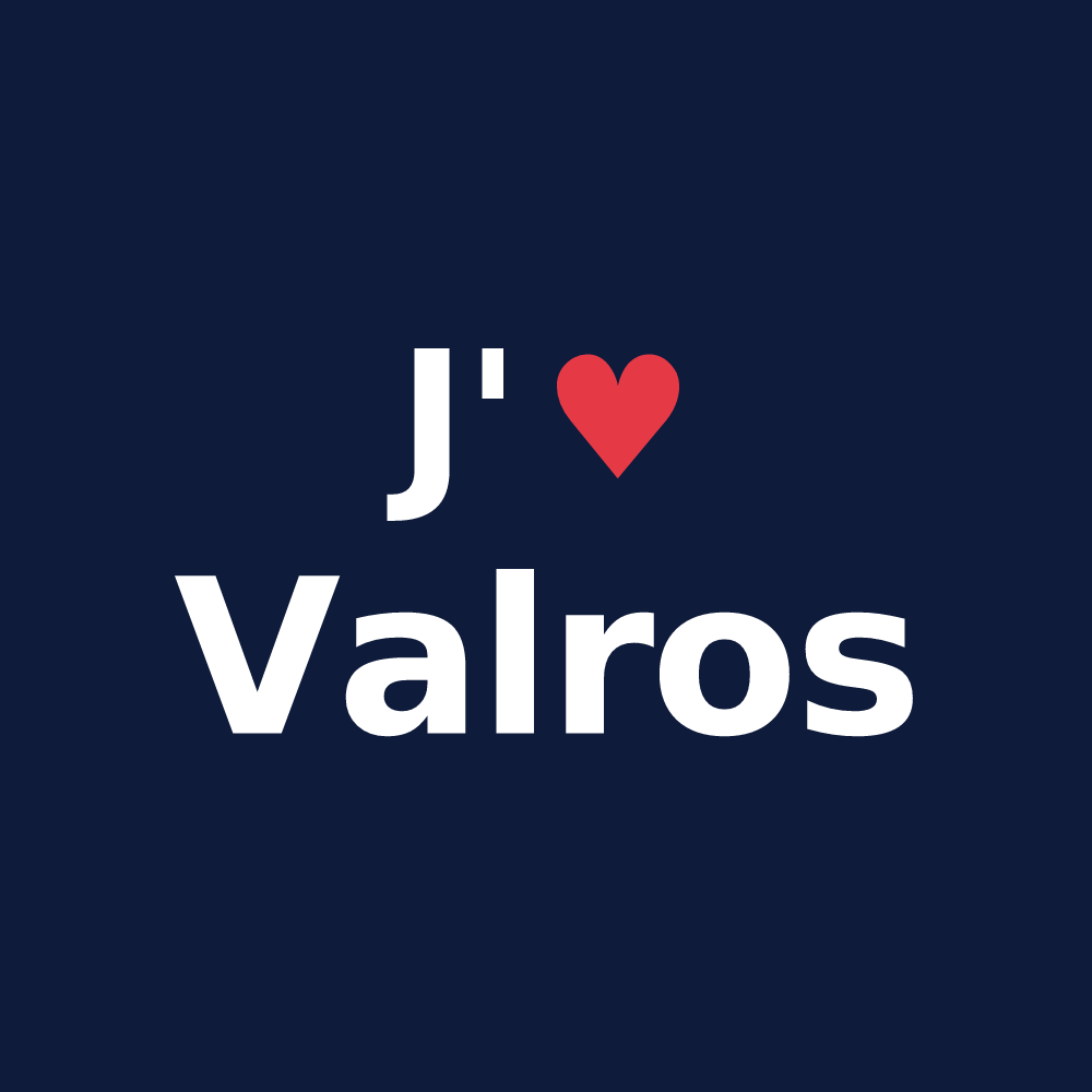 T-shirt personnalisé Valros — design J'aime Valros