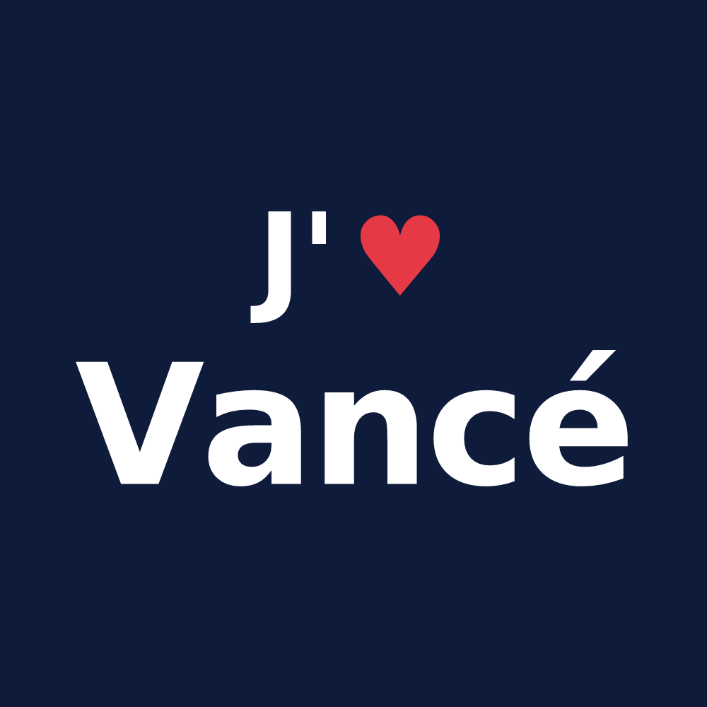 T-shirt personnalisé Vancé — design J'aime Vancé