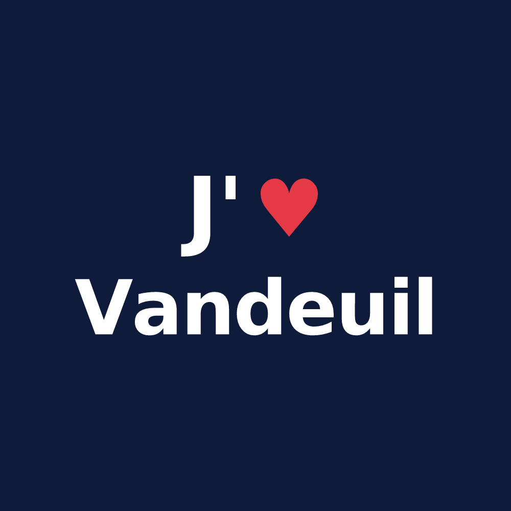 T-shirt personnalisé Vandeuil — design J'aime Vandeuil