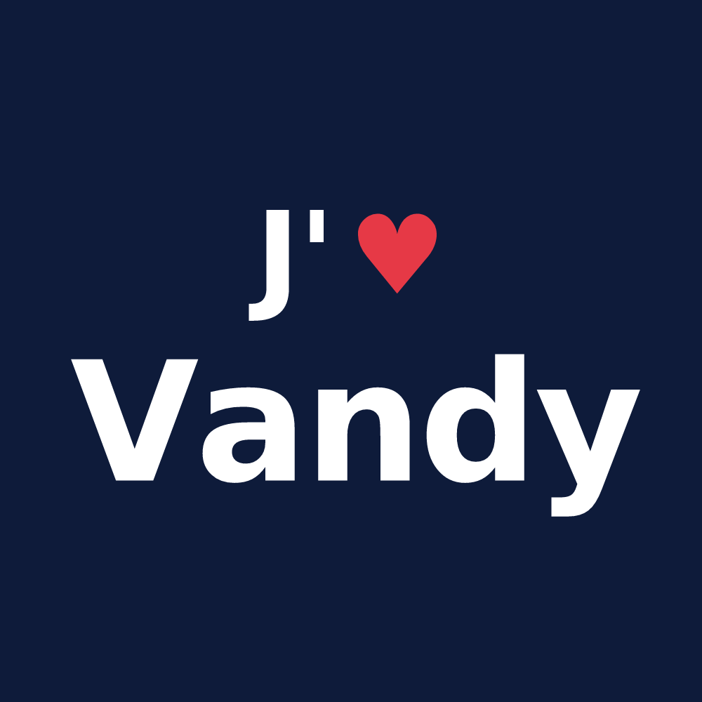 T-shirt personnalisé Vandy — design J'aime Vandy