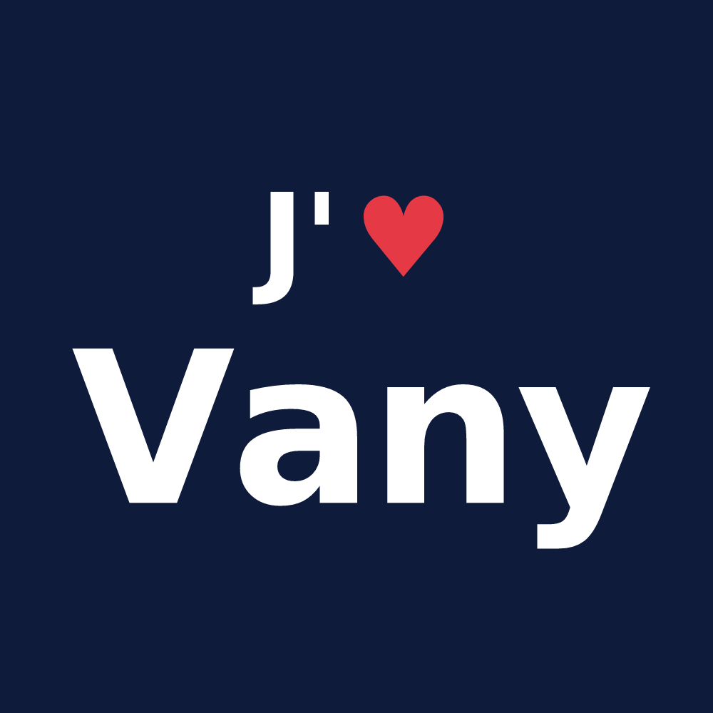 T-shirt personnalisé Vany — design J'aime Vany