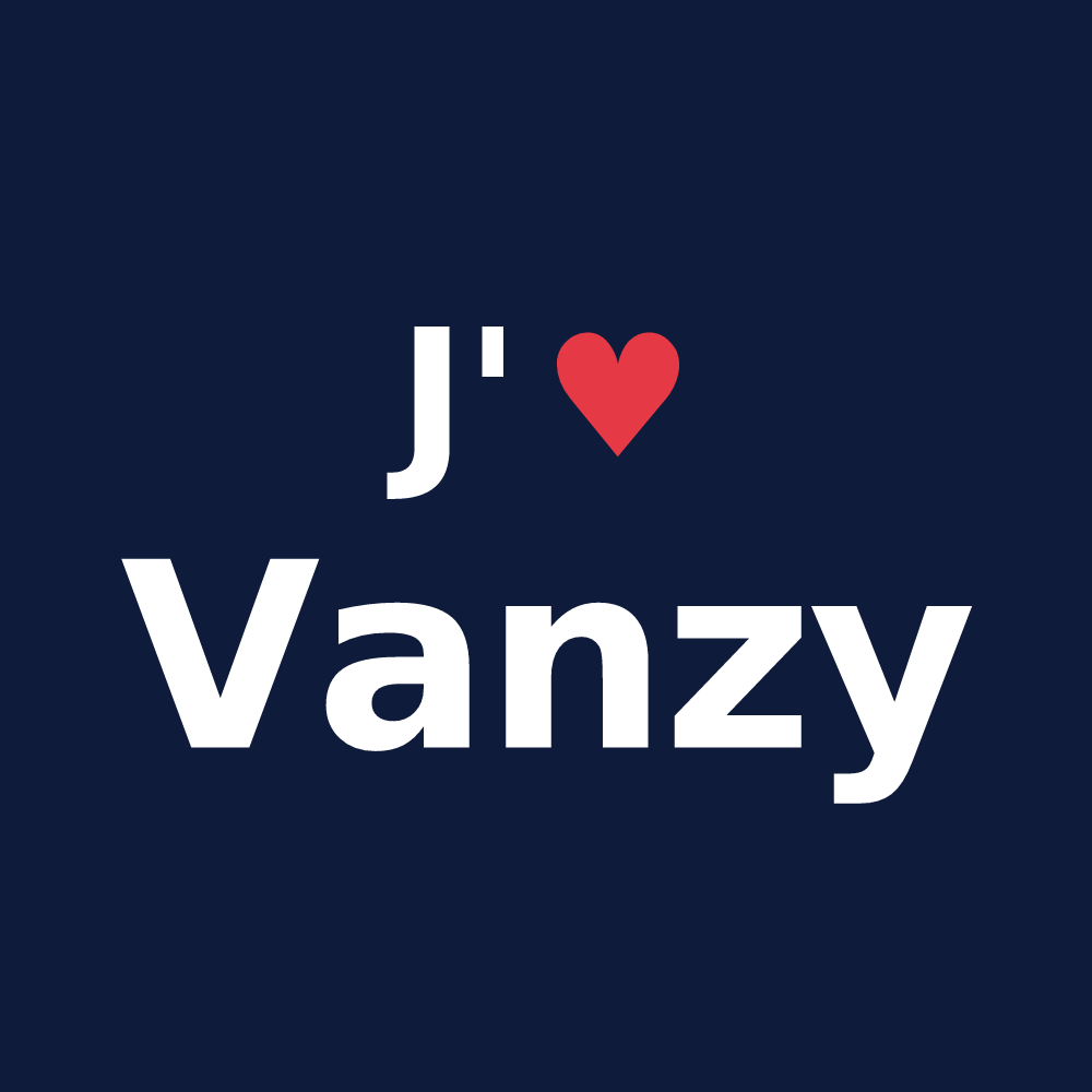 T-shirt personnalisé Vanzy — design J'aime Vanzy