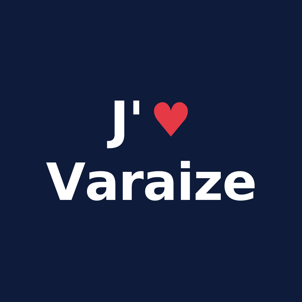 T-shirt personnalisé Varaize — design J'aime Varaize