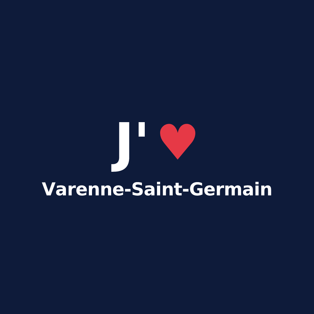 T-shirt personnalisé Varenne-Saint-Germain — design J'aime Varenne-Saint-Germain