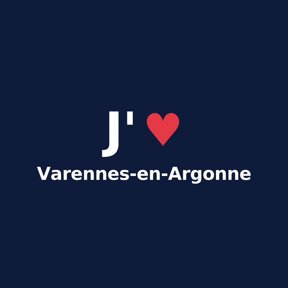 T-shirt personnalisé Varennes-en-Argonne — design J'aime Varennes-en-Argonne