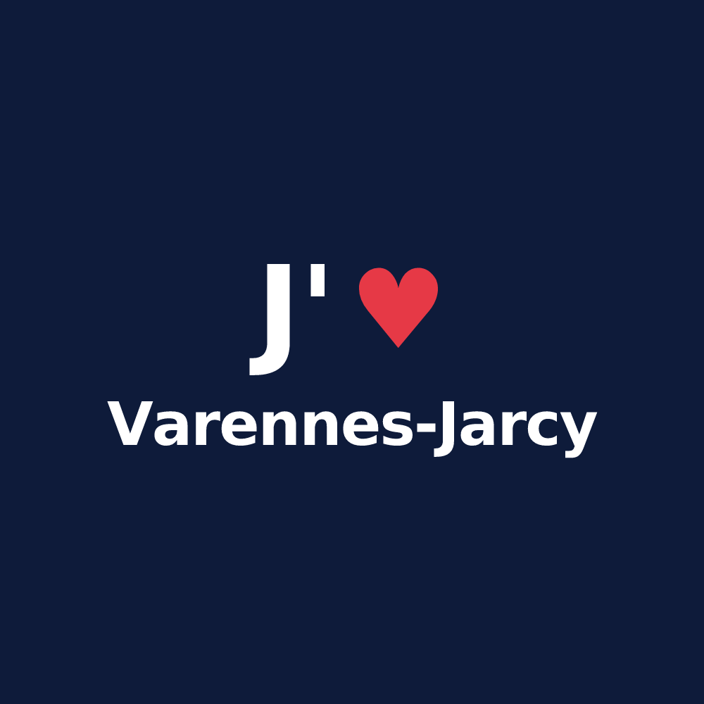 T-shirt personnalisé Varennes-Jarcy — design J'aime Varennes-Jarcy