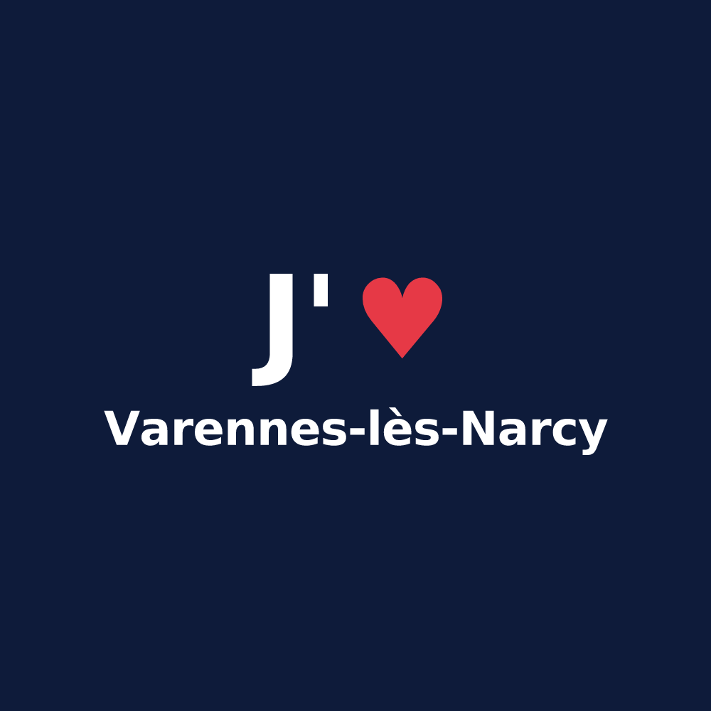 T-shirt personnalisé Varennes-lès-Narcy — design J'aime Varennes-lès-Narcy