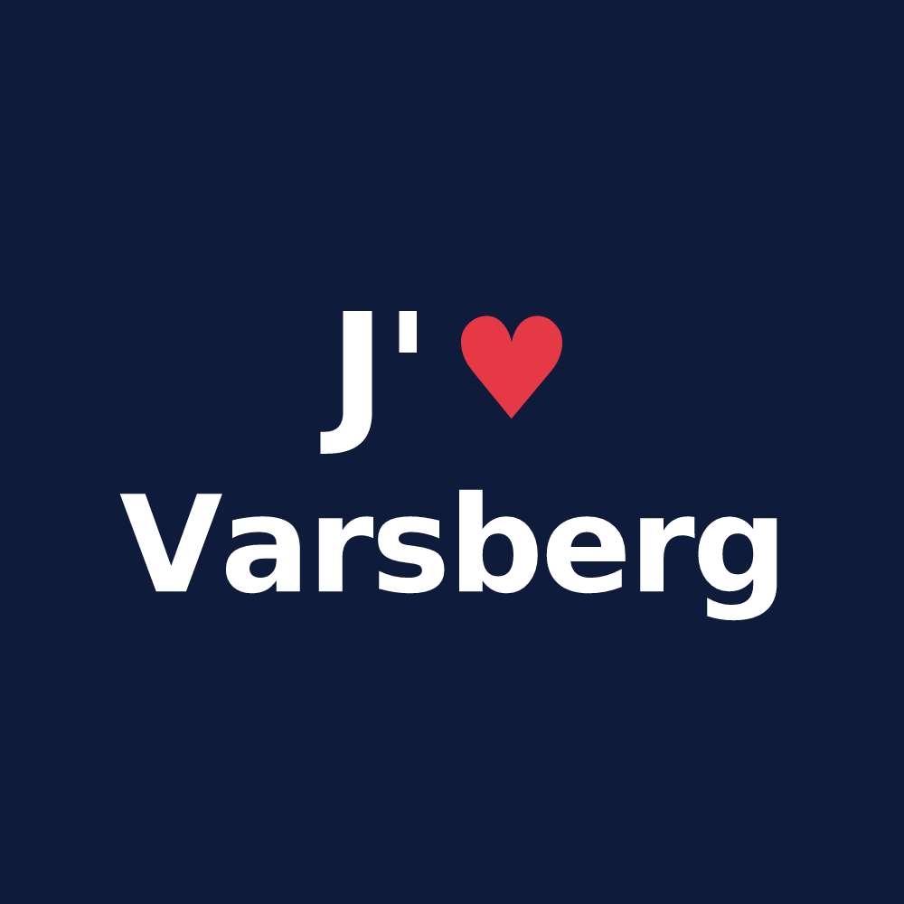 T-shirt personnalisé Varsberg — design J'aime Varsberg