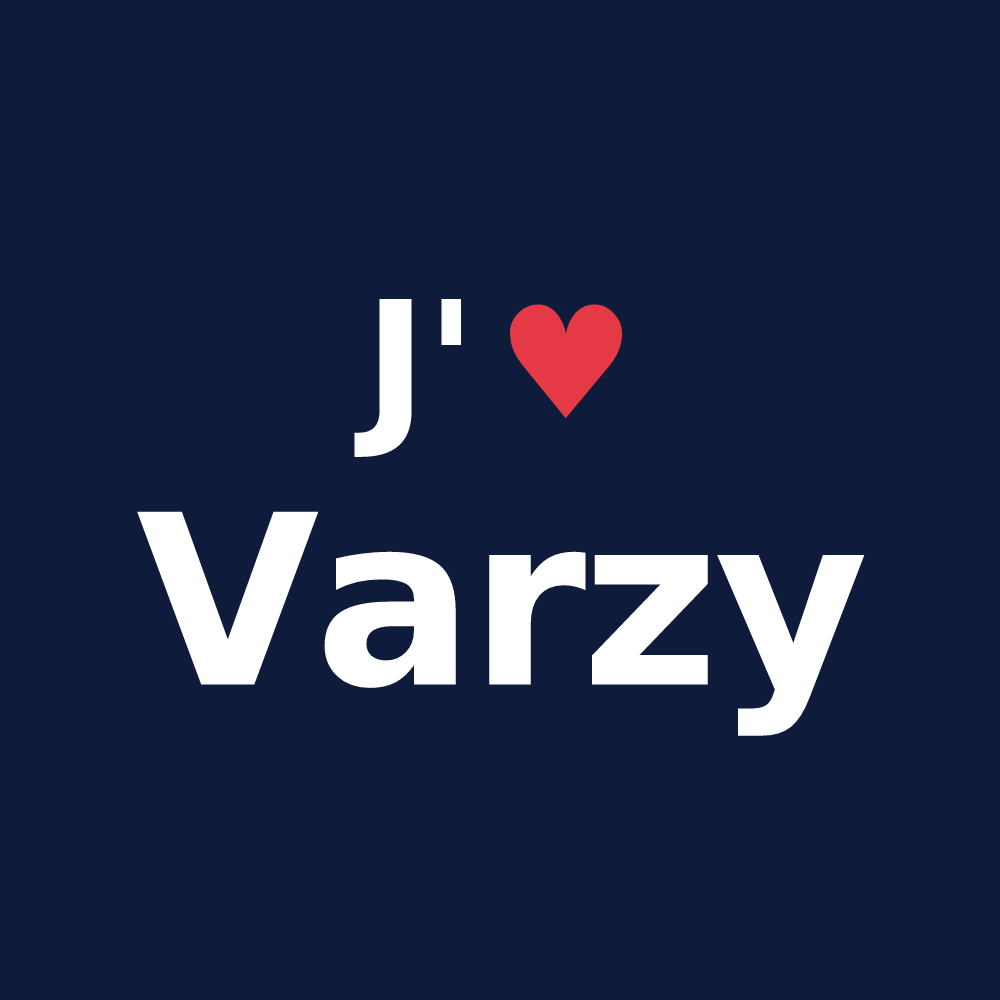 T-shirt personnalisé Varzy — design J'aime Varzy