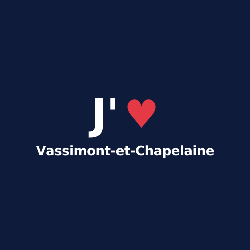 T-shirt personnalisé Vassimont-et-Chapelaine — design J'aime Vassimont-et-Chapelaine
