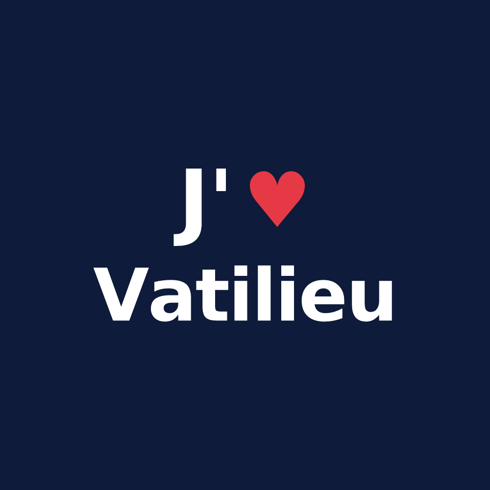 T-shirt personnalisé Vatilieu — design J'aime Vatilieu