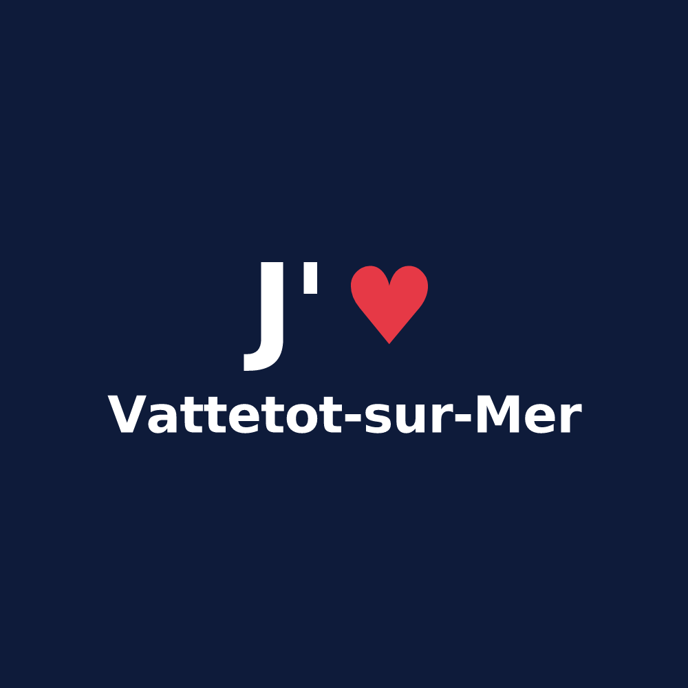 T-shirt personnalisé Vattetot-sur-Mer — design J'aime Vattetot-sur-Mer