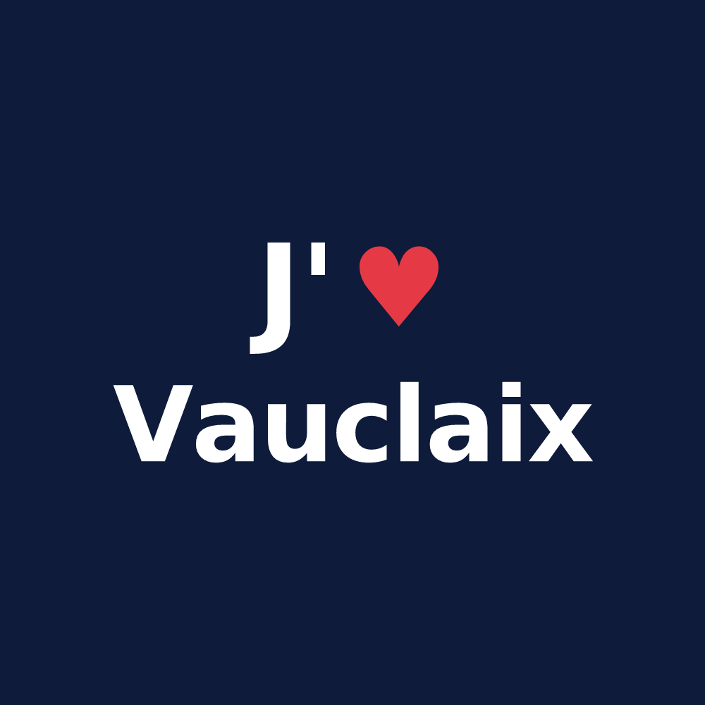 T-shirt personnalisé Vauclaix — design J'aime Vauclaix