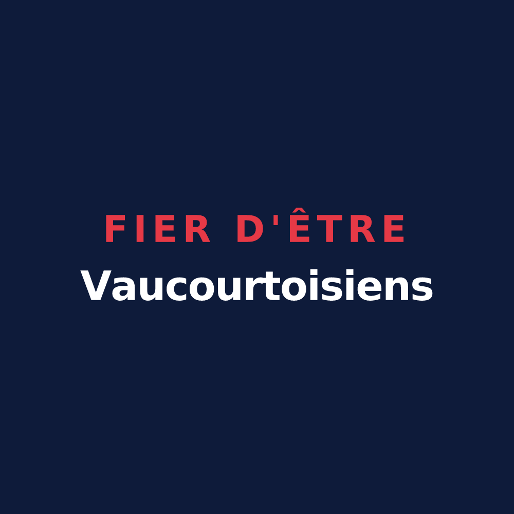 T-shirt « Fier d'être Vaucourtoisiens » — design pour Vaucourtois