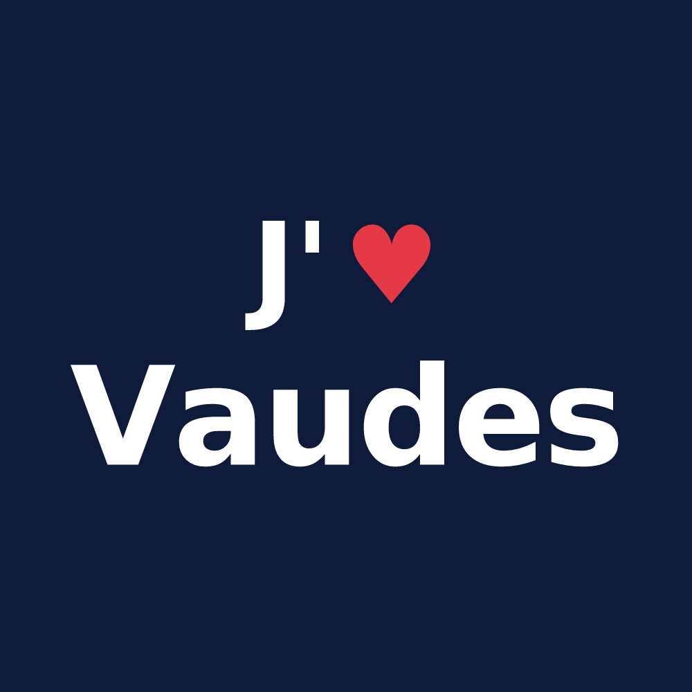 T-shirt personnalisé Vaudes — design J'aime Vaudes