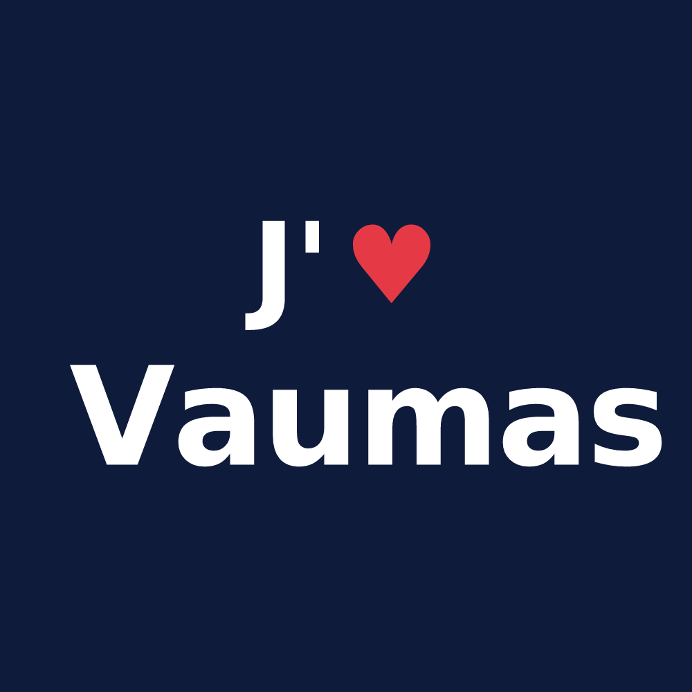 T-shirt personnalisé Vaumas — design J'aime Vaumas