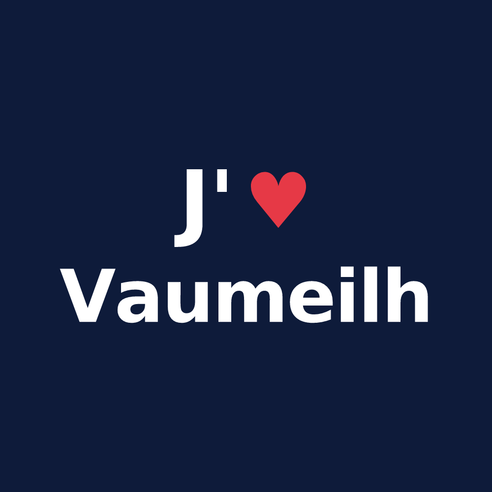 T-shirt personnalisé Vaumeilh — design J'aime Vaumeilh