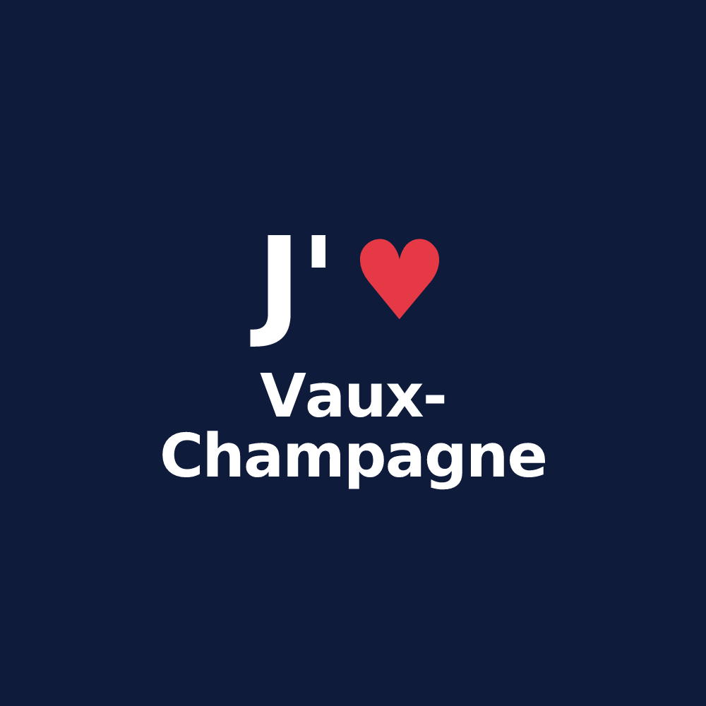 T-shirt personnalisé Vaux-Champagne — design J'aime Vaux-Champagne