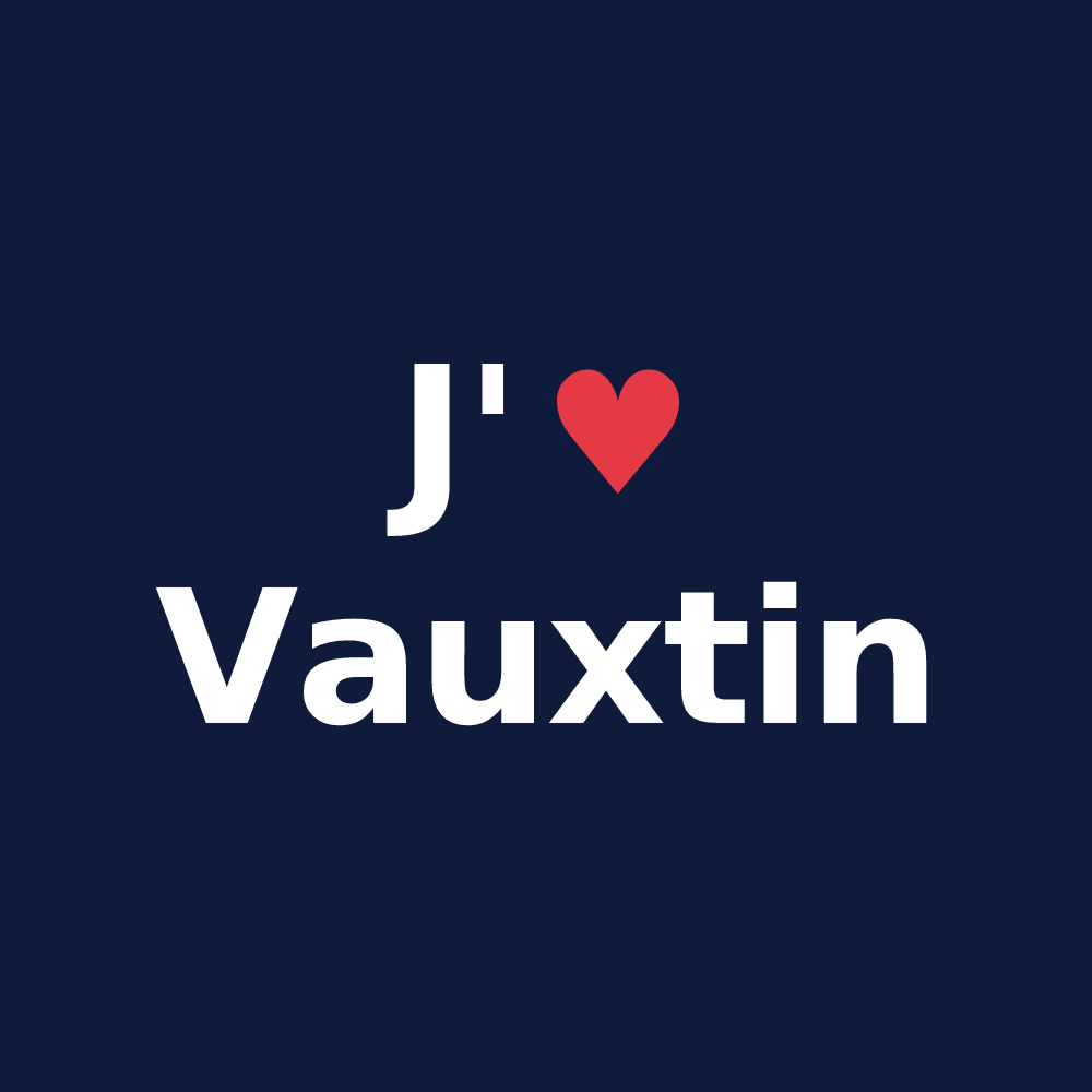 T-shirt personnalisé Vauxtin — design J'aime Vauxtin