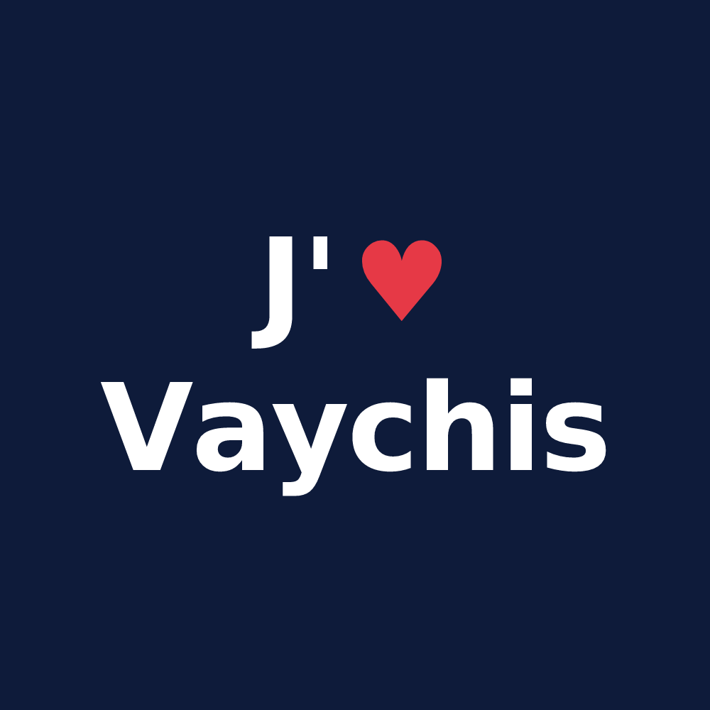 T-shirt personnalisé Vaychis — design J'aime Vaychis