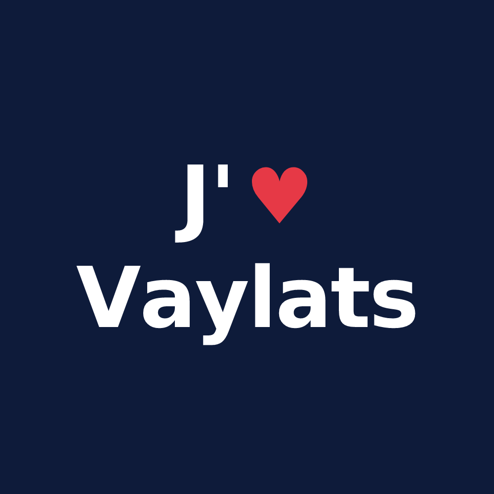 T-shirt personnalisé Vaylats — design J'aime Vaylats