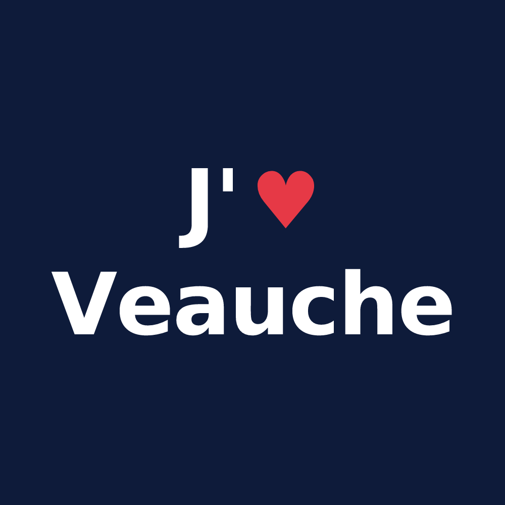 T-shirt personnalisé Veauche — design J'aime Veauche