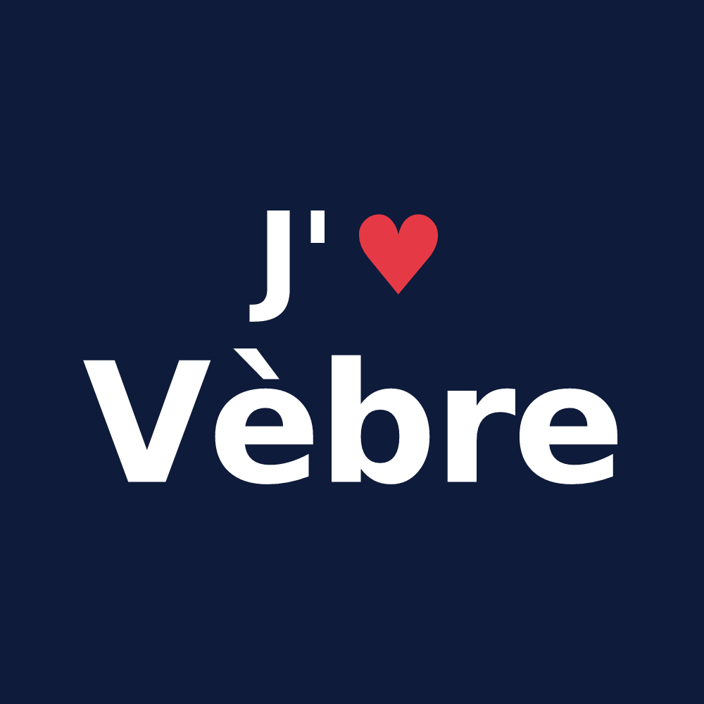 T-shirt personnalisé Vèbre — design J'aime Vèbre