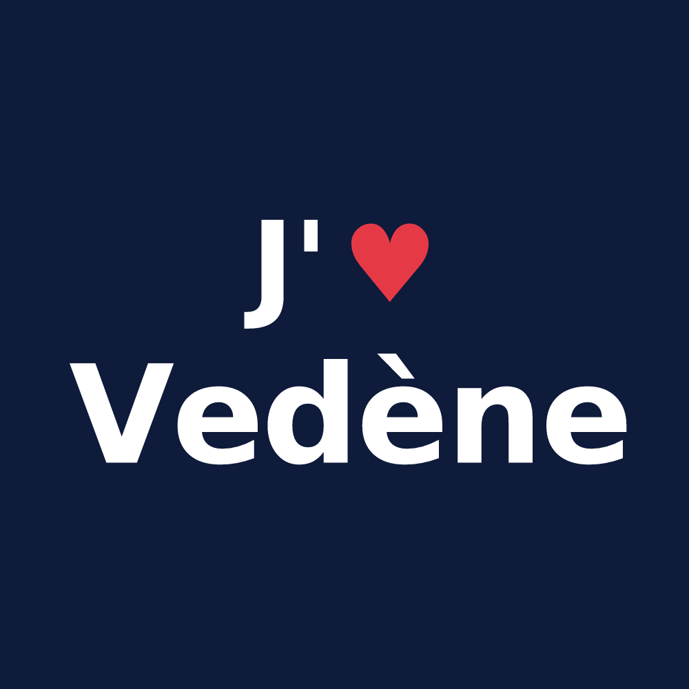 T-shirt personnalisé Vedène — design J'aime Vedène