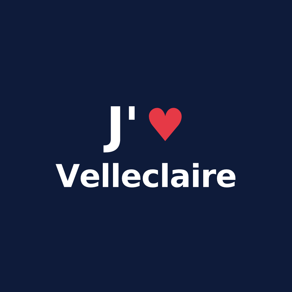 T-shirt personnalisé Velleclaire — design J'aime Velleclaire
