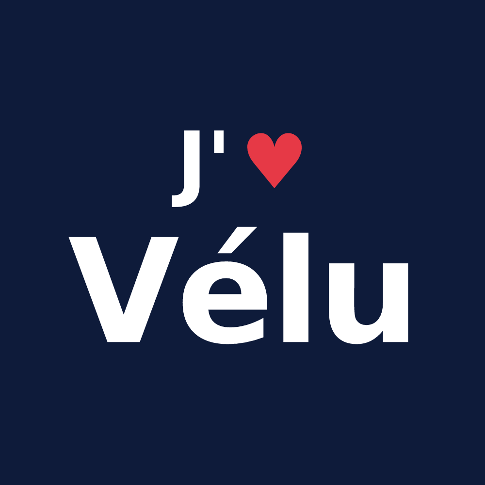 T-shirt personnalisé Vélu — design J'aime Vélu