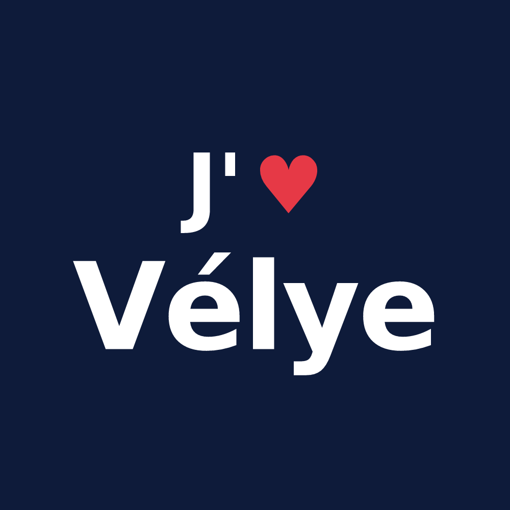 T-shirt personnalisé Vélye — design J'aime Vélye