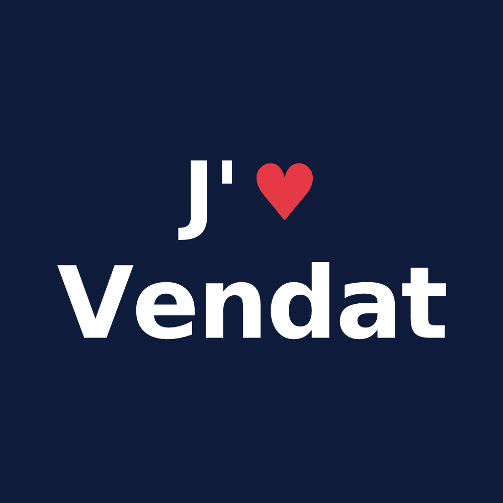 T-shirt personnalisé Vendat — design J'aime Vendat