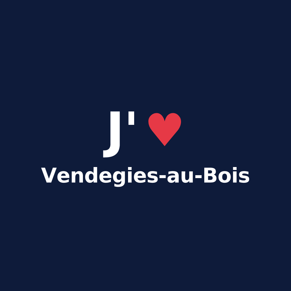 T-shirt personnalisé Vendegies-au-Bois — design J'aime Vendegies-au-Bois