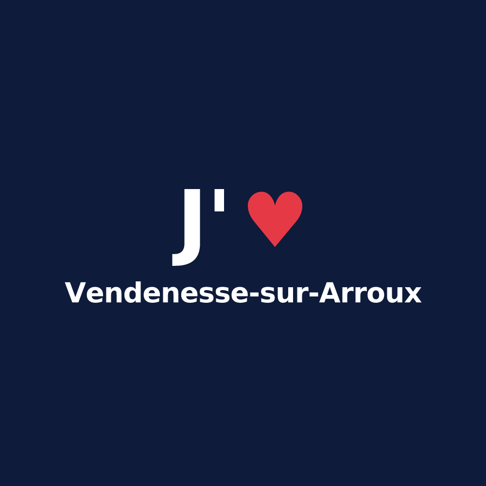 T-shirt personnalisé Vendenesse-sur-Arroux — design J'aime Vendenesse-sur-Arroux