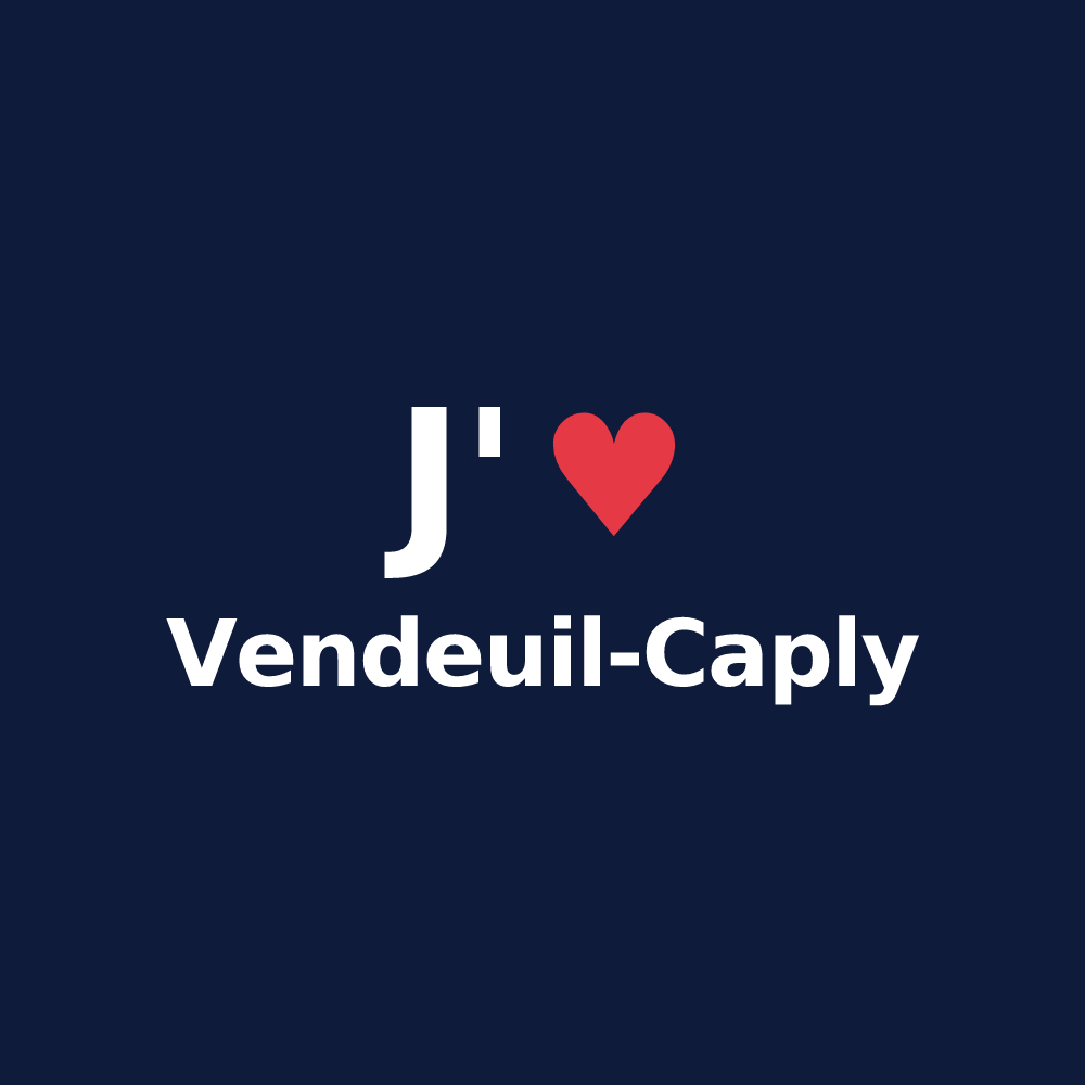 T-shirt personnalisé Vendeuil-Caply — design J'aime Vendeuil-Caply