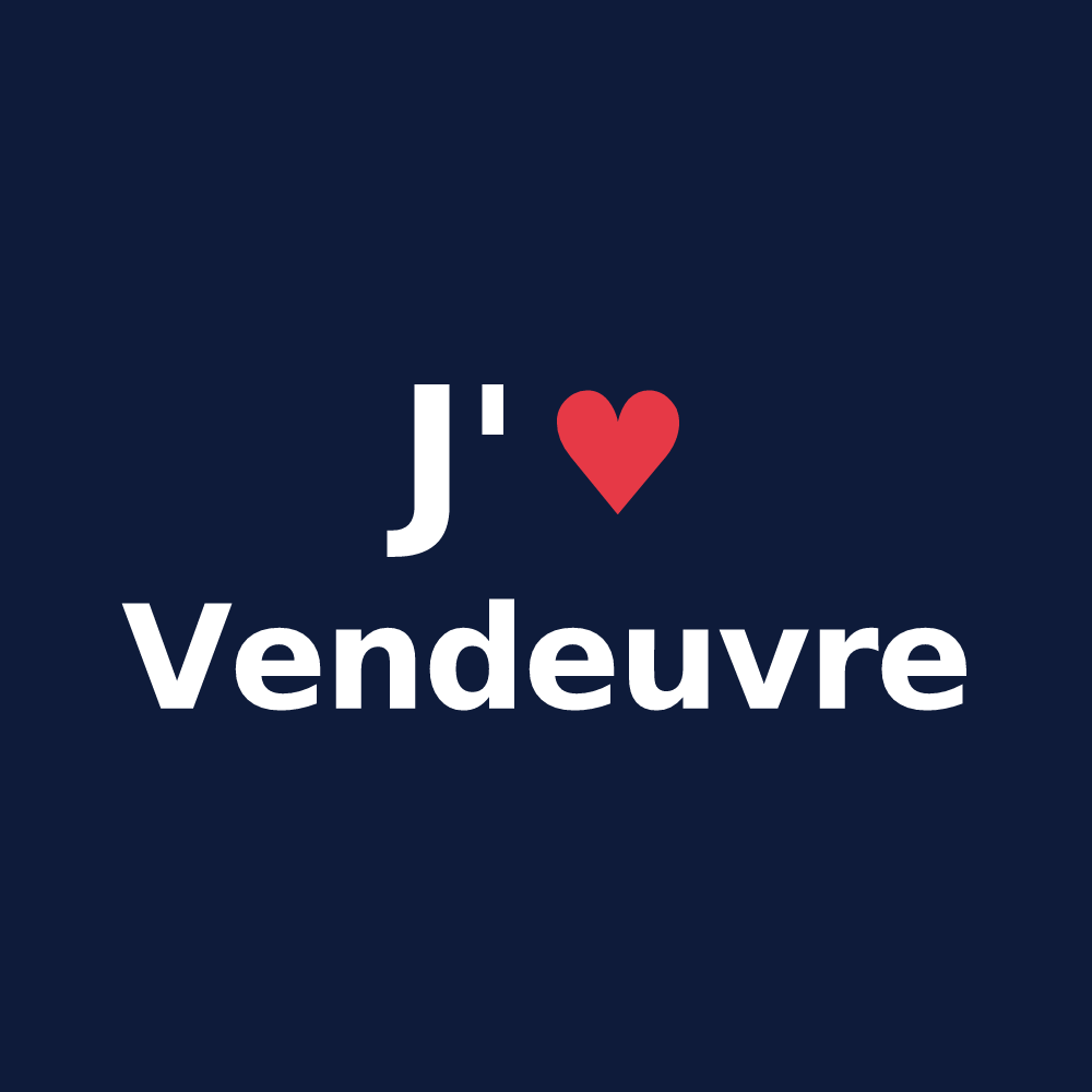 T-shirt personnalisé Vendeuvre — design J'aime Vendeuvre