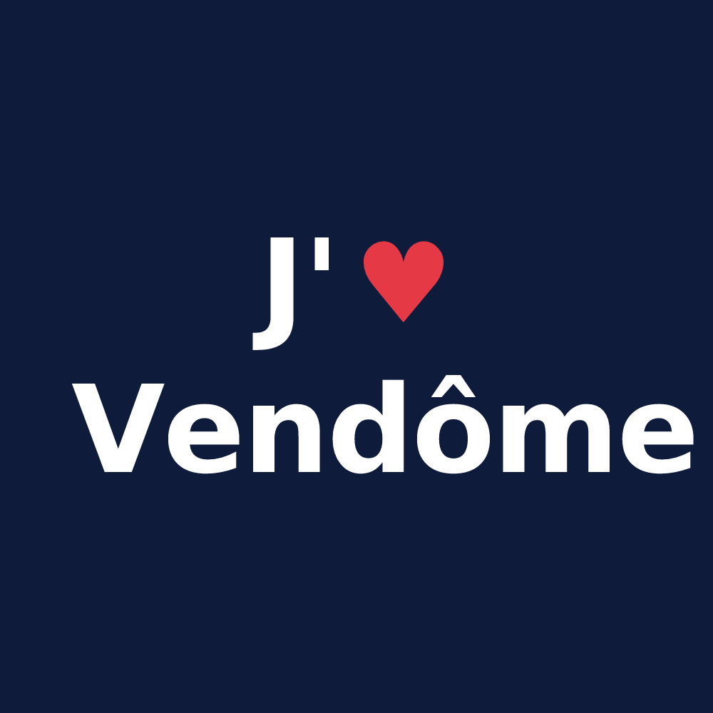 T-shirt personnalisé Vendôme — design J'aime Vendôme