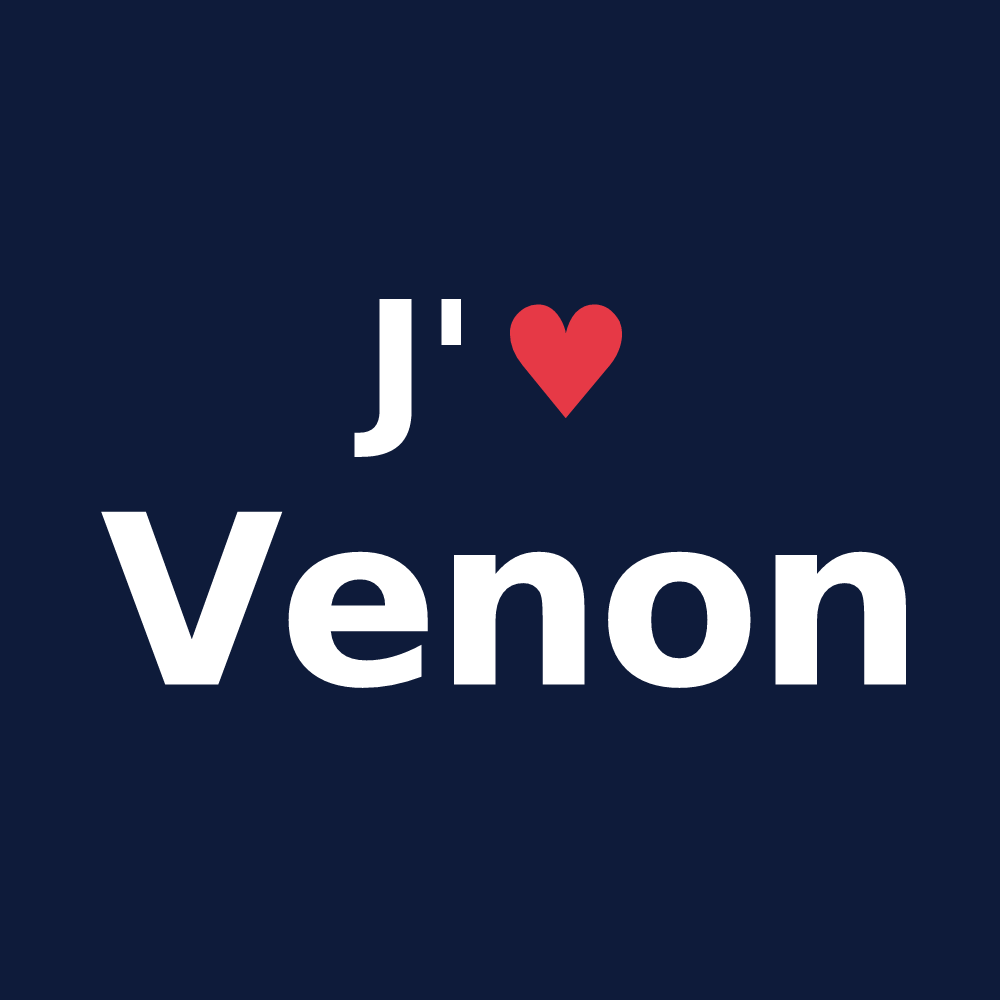 T-shirt personnalisé Venon — design J'aime Venon