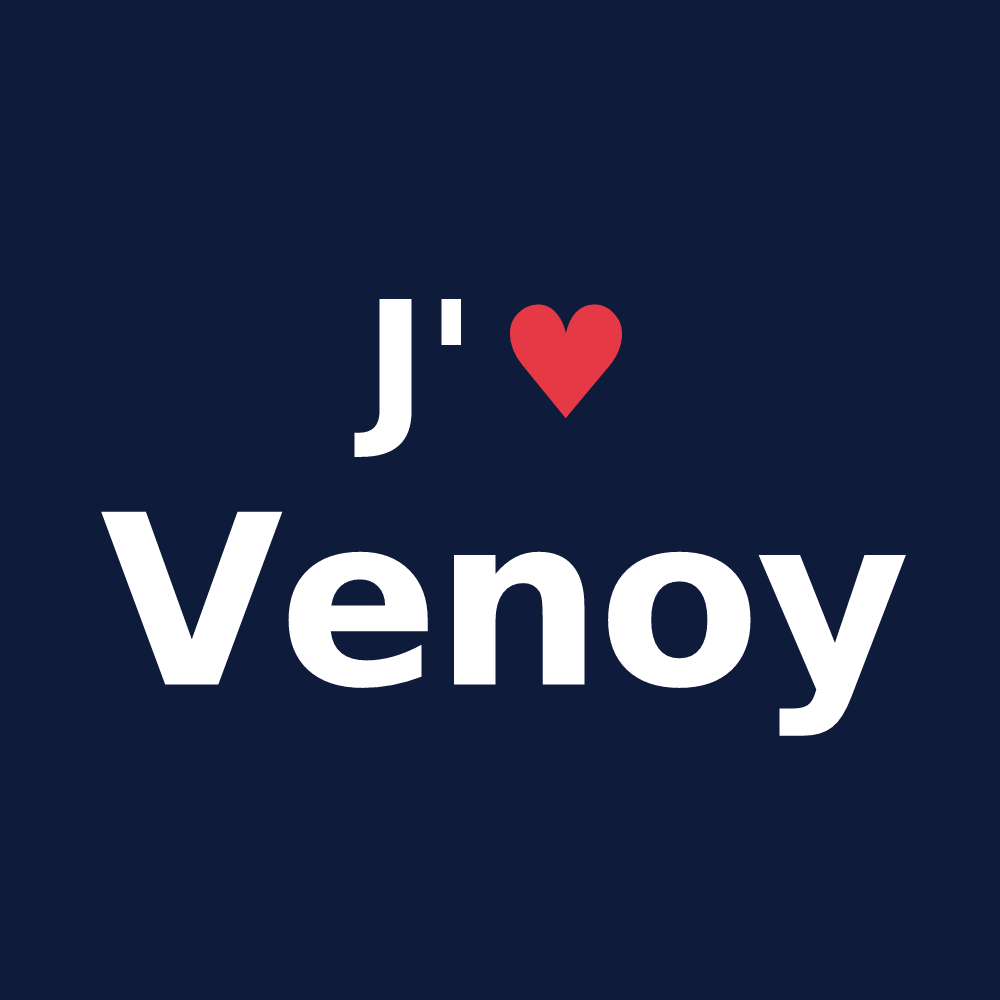 T-shirt personnalisé Venoy — design J'aime Venoy